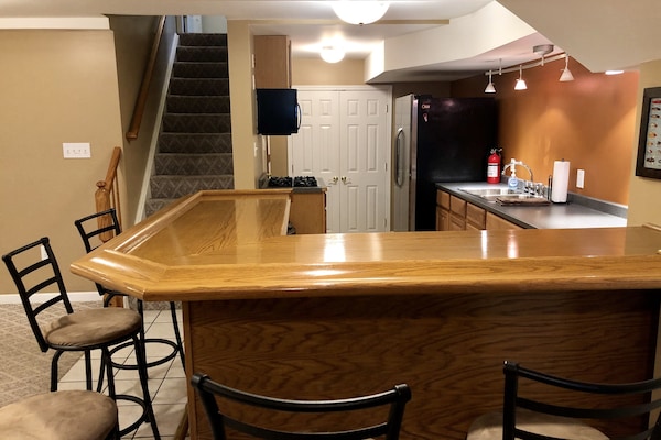 Downstairs Bar area with full kitchen
