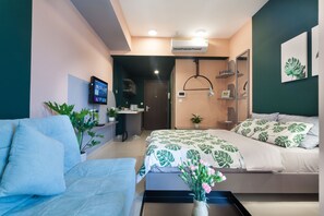 1 chambre, fer et planche Ă repasser, Wi-Fi gratuit, draps fournis