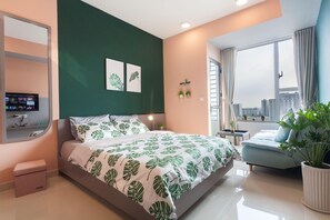 1 makuuhuone, silitysrauta/-lauta, ilmainen Wi-Fi, vuodevaatteet