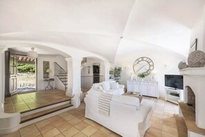 Smart TV, DVD player, books, video library