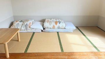Japanese-Western Style Room for Groups, Smoking (Up to 6 Guests) | Free WiFi, bed sheets