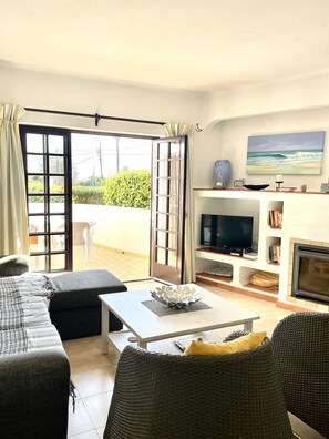 TV, fireplace, DVD player