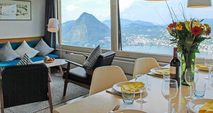 Wohnung in einem Ferienhaus mit W-LAN, privatem Pool, TV, Terrasse, Panoramablick, Parkplatz