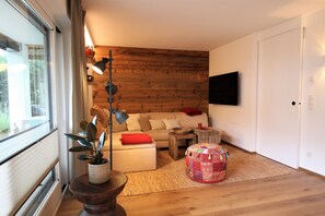 Een flatscreentelevisie