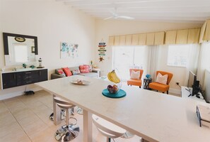 Smart TV, DVD player, books