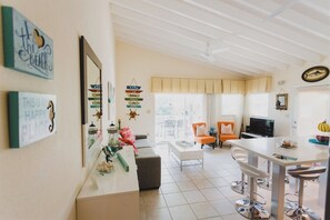 Smart TV, DVD player, books