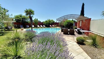 Een verwarmd zwembad