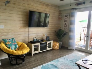 TV connectée, cheminée