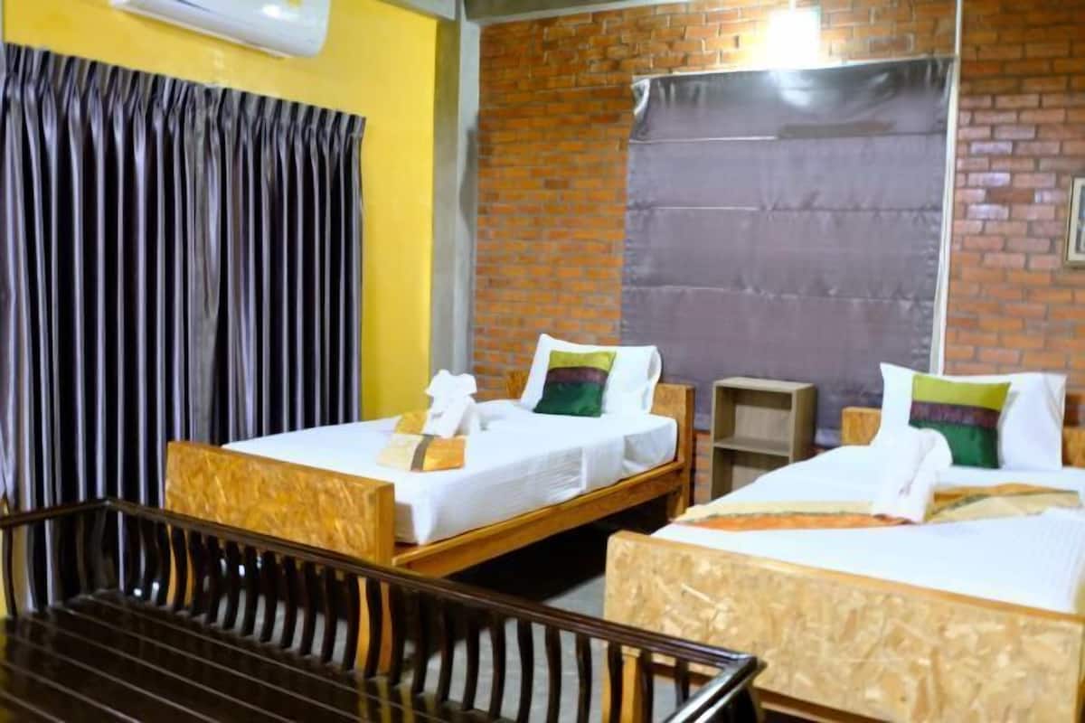 Premium bedding, desk, blackout curtains, soundproofing