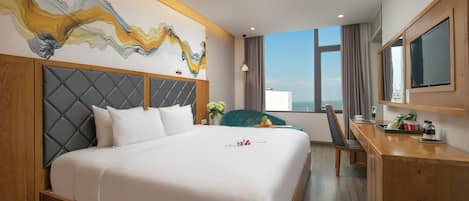 Premium bedding, minibar, in-room safe, desk