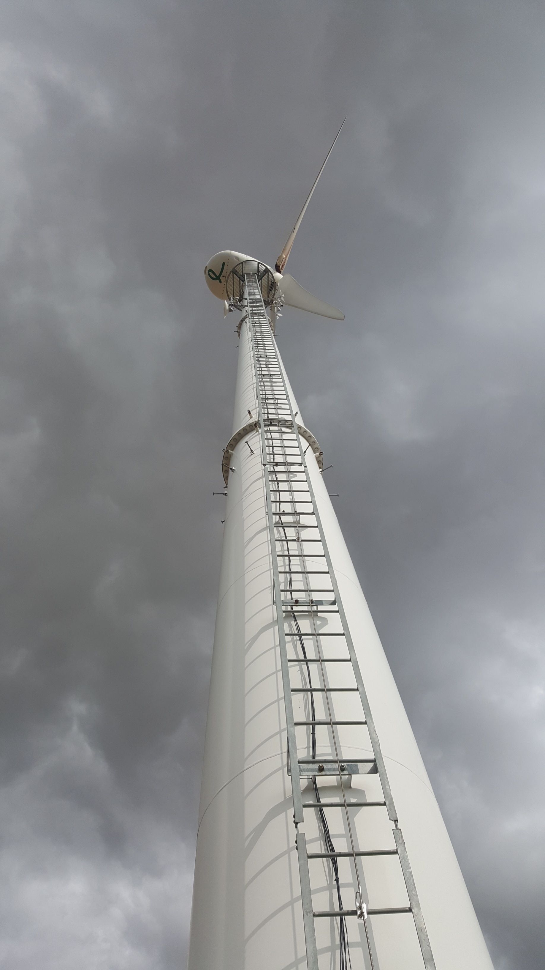 A tall, cylindrical structure with a ladder leading to the top.