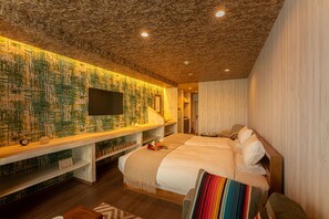 Habitación con 2 camas individuales, terraza (Bohemian) | Caja fuerte, escritorio, cortinas opacas y wifi gratis