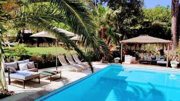 3 outdoor pools, open 7:30 AM to 11:30 PM, pool umbrellas, sun loungers