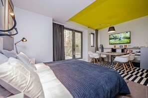Lux studio Aalvar with balcony | Desk, blackout drapes, free WiFi, bed sheets - Apartments Aalvar and Aalto (Rovinj)