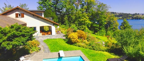 Exclusive Villa, Lake View | Pool | Seasonal outdoor pool, pool umbrellas, sun loungers