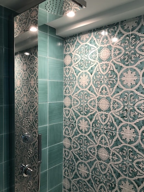 Junior Suite, 1 Bedroom, Balcony, Sea View (Capri) | Bathroom shower - Vesuvio View (Vico Equense)