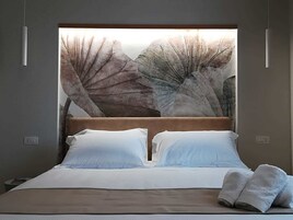 Deluxe Double Room | Frette Italian sheets, premium bedding, memory foam beds