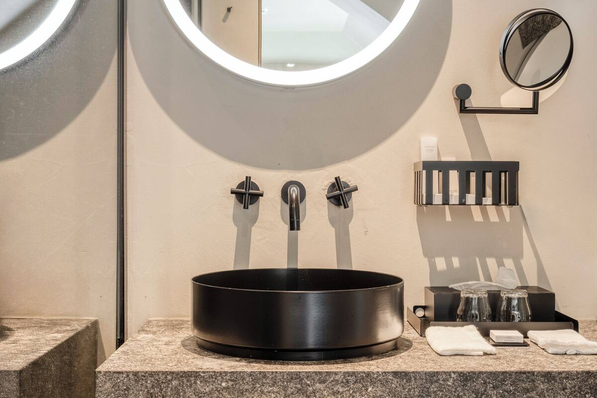 free toiletries, hair dryer, bathrobes, slippers