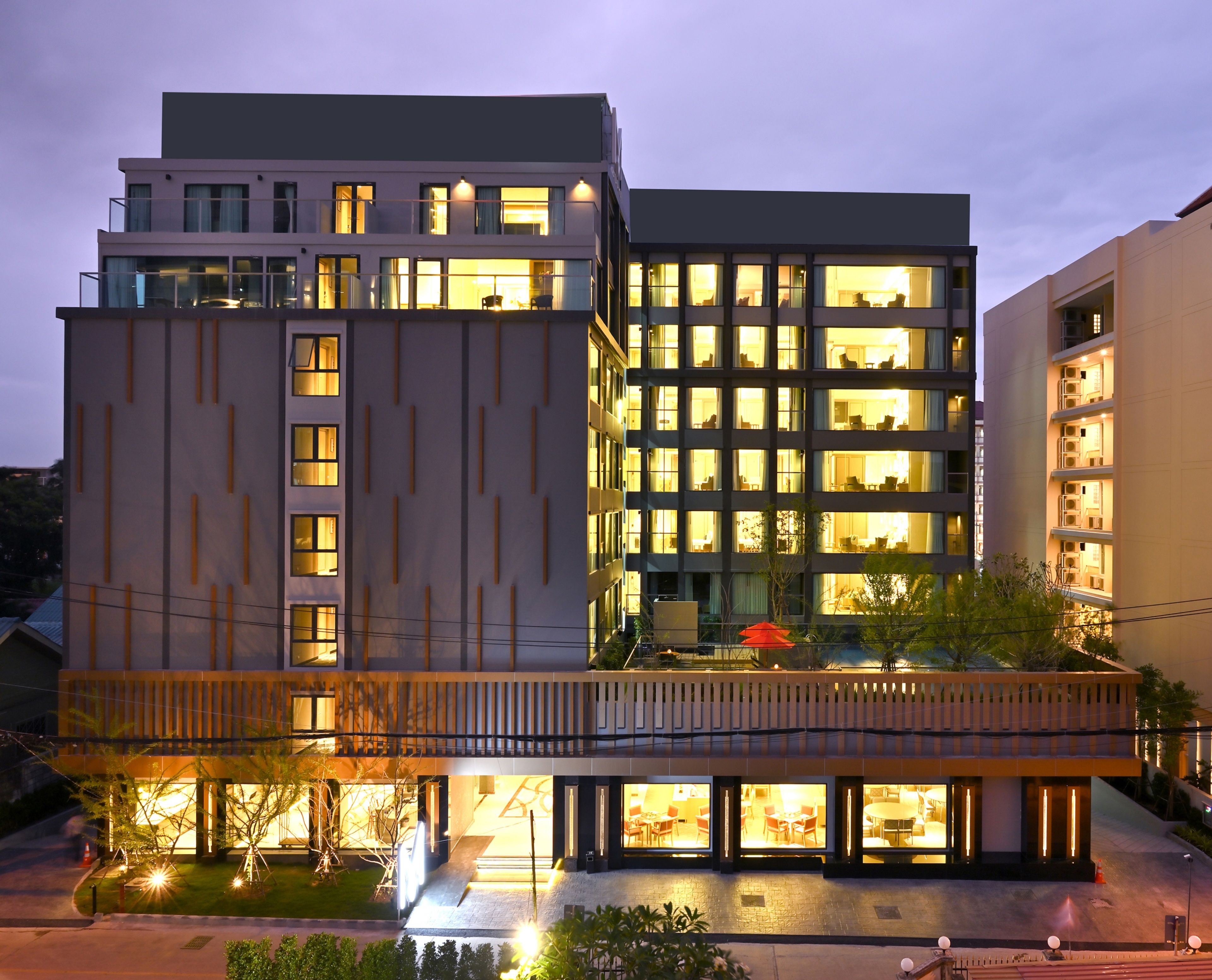 front of property – evening/night