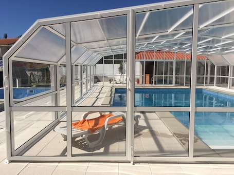 Pool. Beautiful family house with pool in the center of a typical village of Portugal