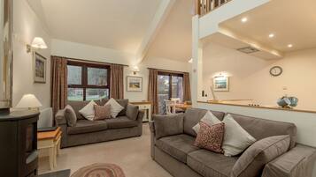 Televisión y chimenea