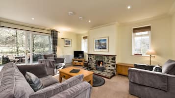 Télévision, cheminée