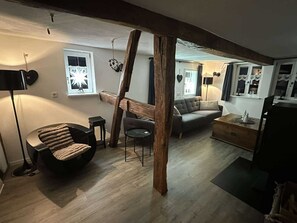 Télévision, cheminée, lecteur de DVD, table de tennis de table