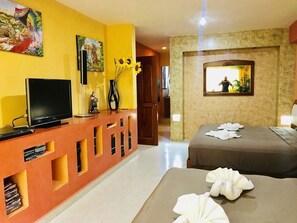 Villa, 1 Bedroom, Pool Access | 2 bedrooms, bed sheets - Luxury Townhouse Playacar - Dolce Vita Caribe Golf (Playa del Carmen)