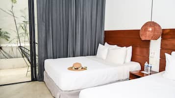 Select Comfort beds, in-room safe, blackout curtains, iron/ironing board