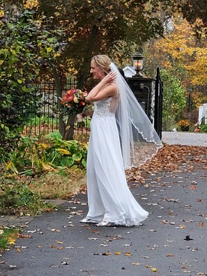 Outdoor wedding area