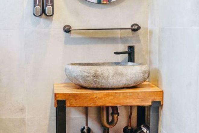 Bathroom | Shower, hair dryer, towels