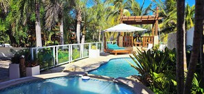 Outdoor pool - Steps from Water & Restaurants, right at Jobos beach!, Great Location! (Isabela)