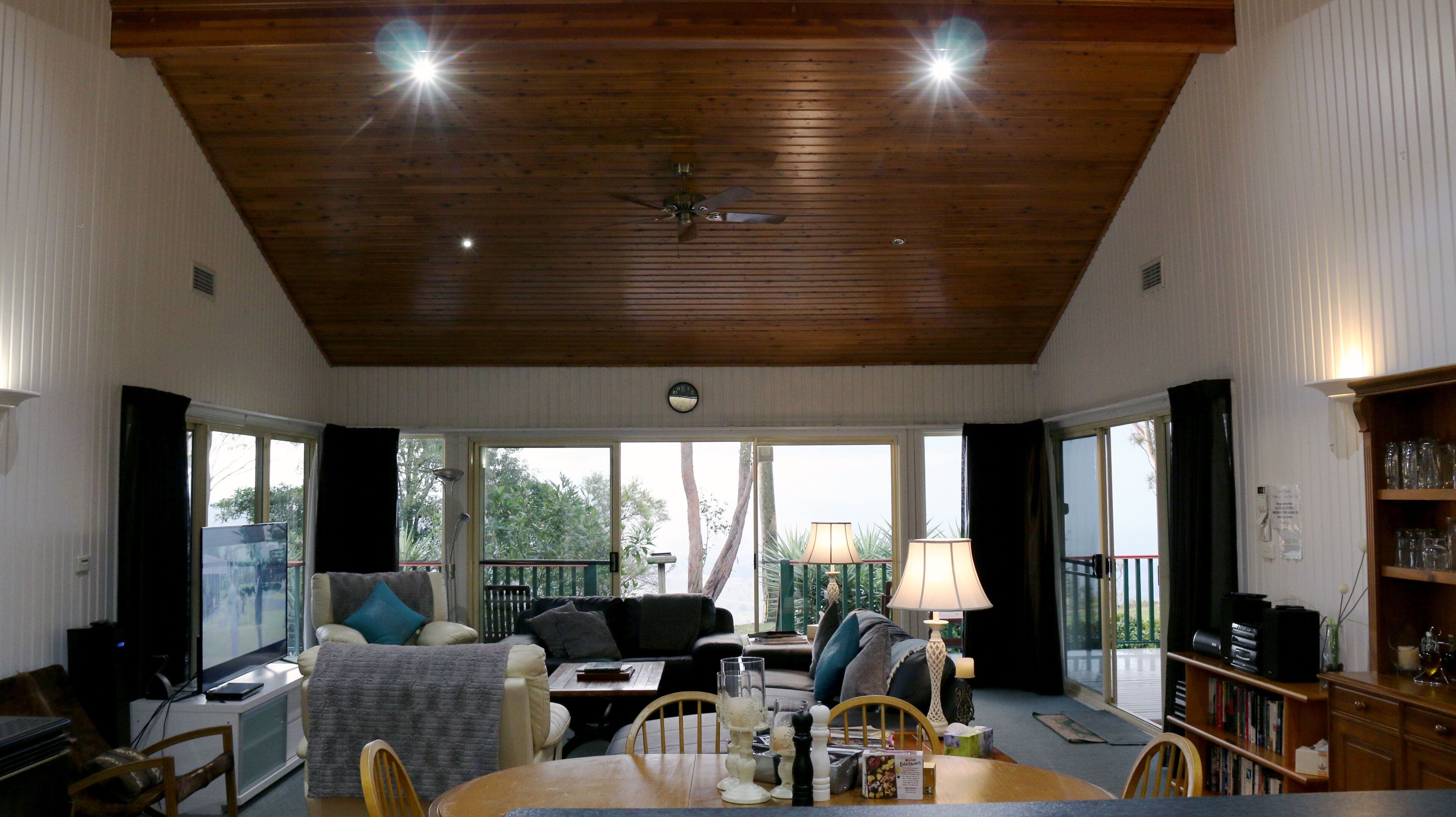 Smart TV, chimenea, reproductor de DVD y libros 