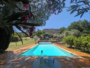 Pool - Charming 16th-century country house, in Ardèche, with views of the Cévennes. (Chassiers)