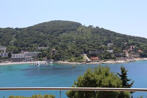 On the beach, beach towels