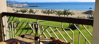 SUPERB T3 3*,VIP,FRONT DE MER WITHOUT VIS A VIS, Very well equipped, Bed 160CMS, Fiberglass