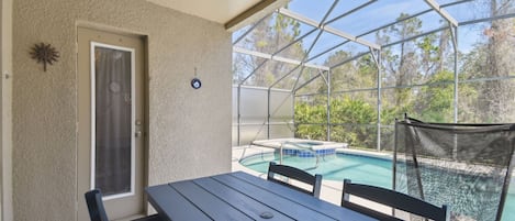 A heated pool