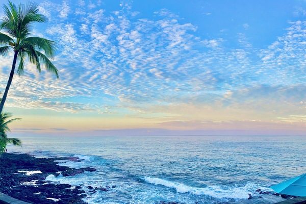 Viewing the morning lanai sunrise with a cuppa Joe..