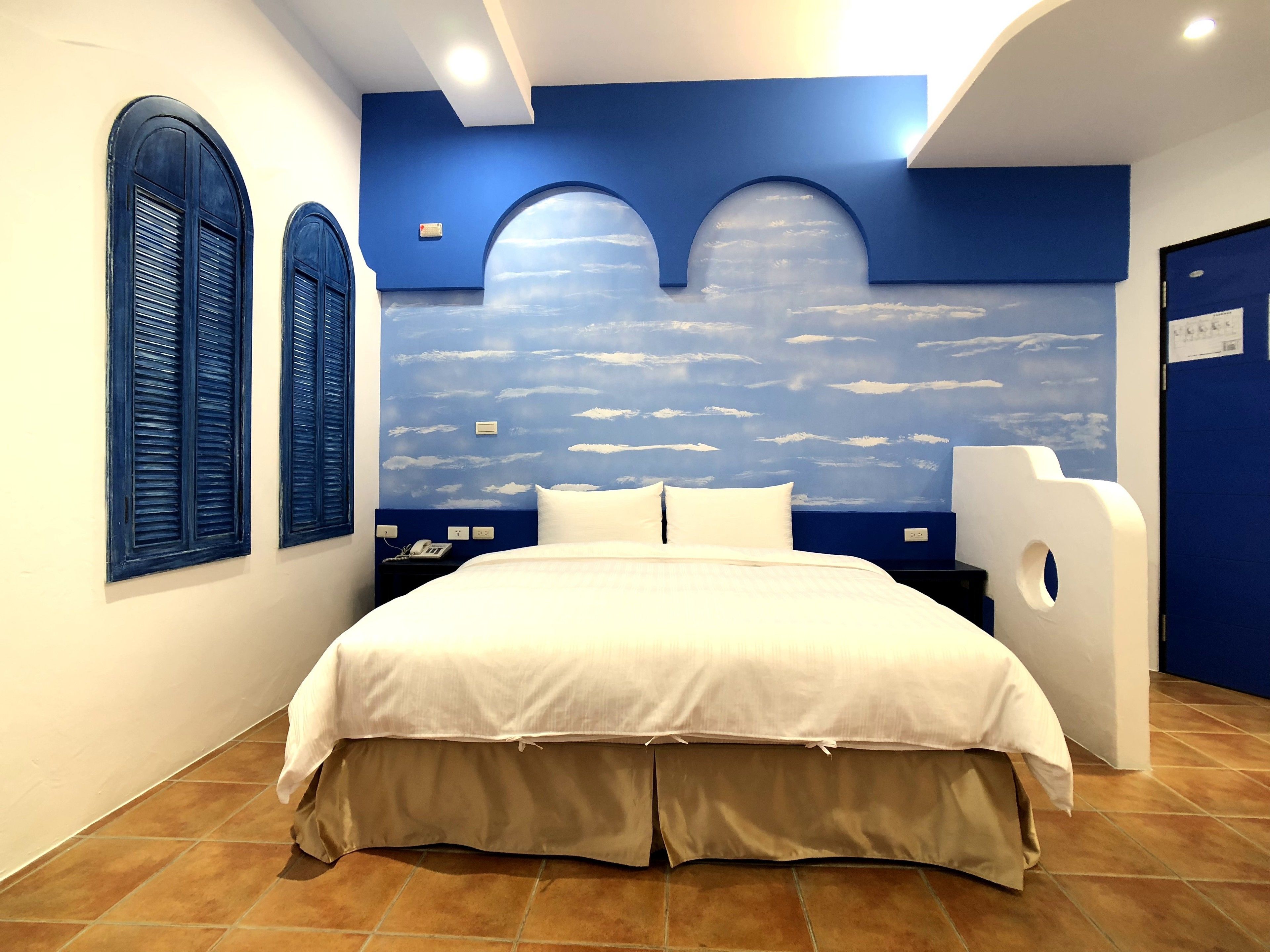 307地中海二人房 | 書桌、隔音、折疊床/加床、免費無線上網