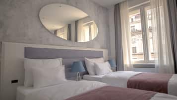 Habitación estándar con 1 cama doble o 2 individuales | 1 dormitorio, sábanas italianas Frette, ropa de cama de alta calidad