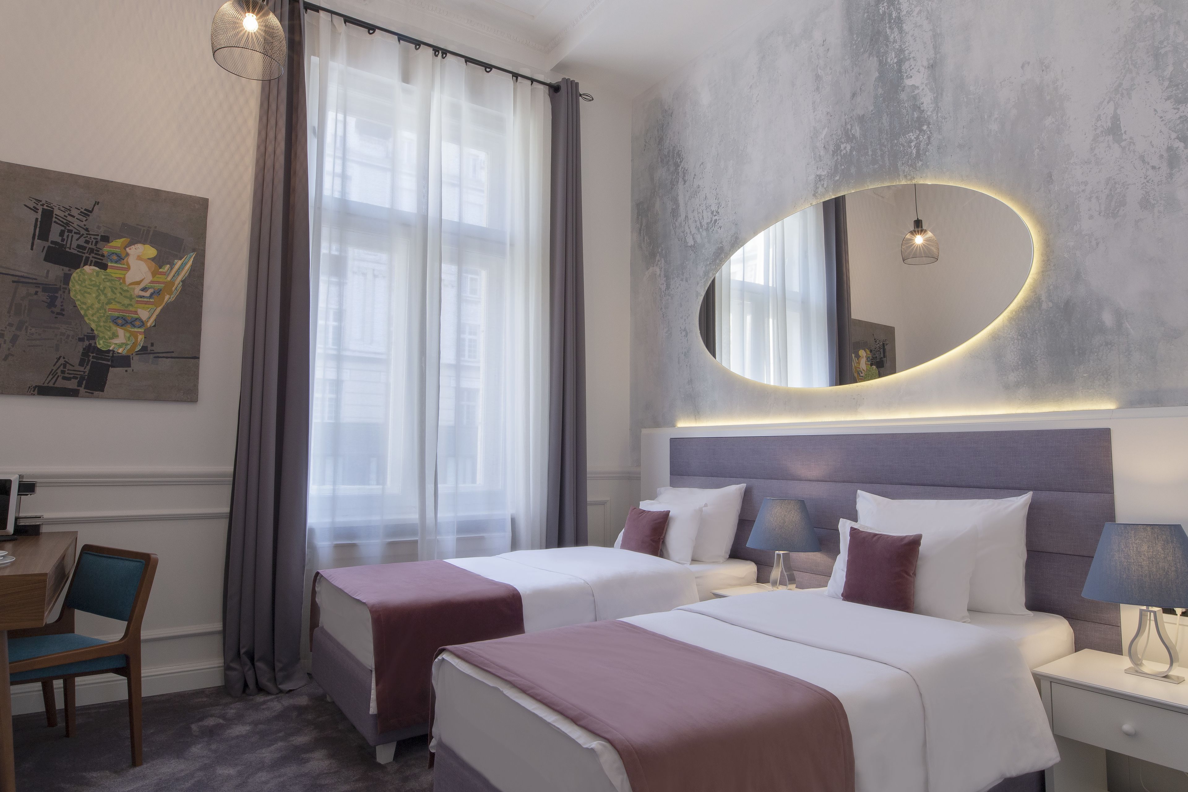 standard double or twin room | street view