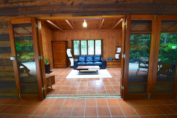 Romantic Cottage, 1 Queen Bed, River View, Mountainside | Living area | Flat-screen TV, DVD player