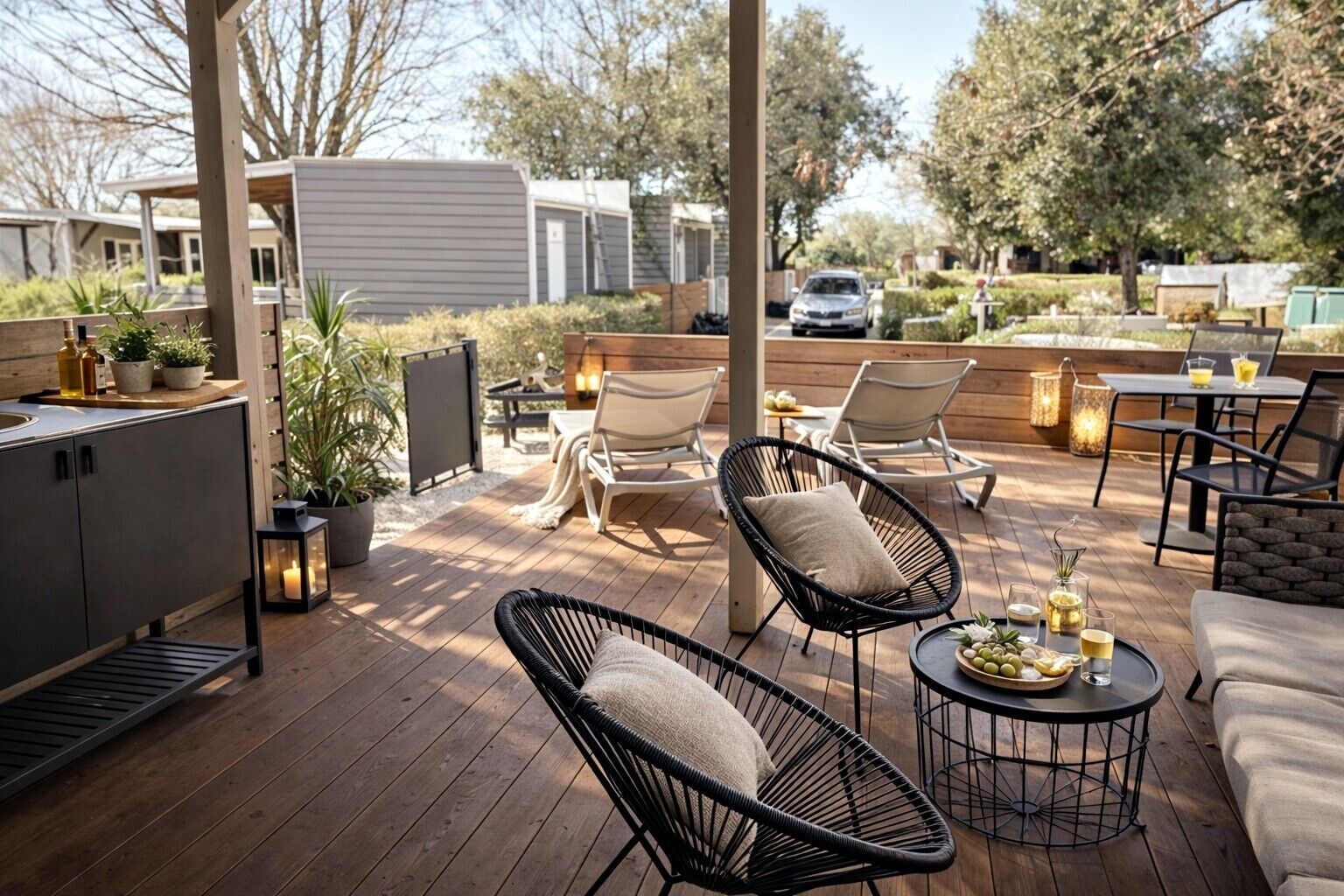 Mobile Home, 1 Bedroom, Terrace (Pet friendly) | Private kitchen