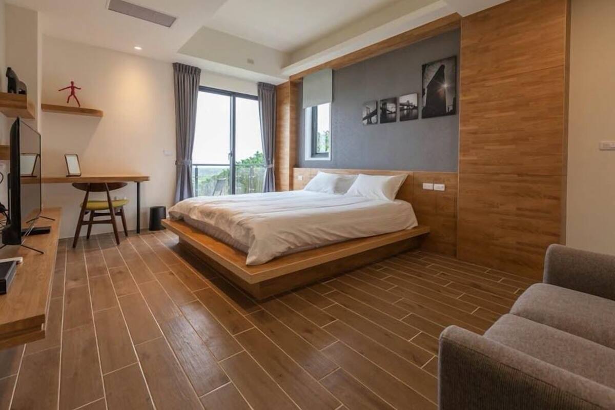 Chambre double, 1 lit double, non-fumeur | Bureau, rideaux d’obscurcissement, accès au Wi-Fi (inclus)