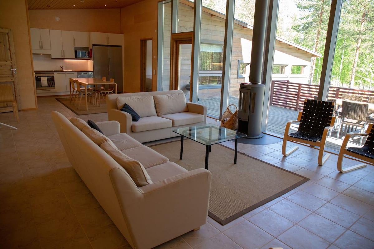 Villa, 3 Bedrooms, Sauna | Living area | Flat-screen TV