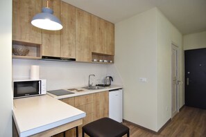 Apartment, 1 Bedroom | Private kitchen | Fridge, microwave, oven, stovetop - Gallery Apartment A (Yerevan)