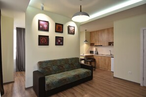 Apartment, 1 Bedroom | Living room | LED TV - Gallery Apartment A (Yerevan)