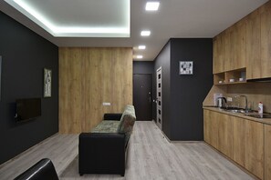 아파트, 침실 1개 | 전용 주방 | 냉장고, 전자레인지, 오븐, 쿡탑