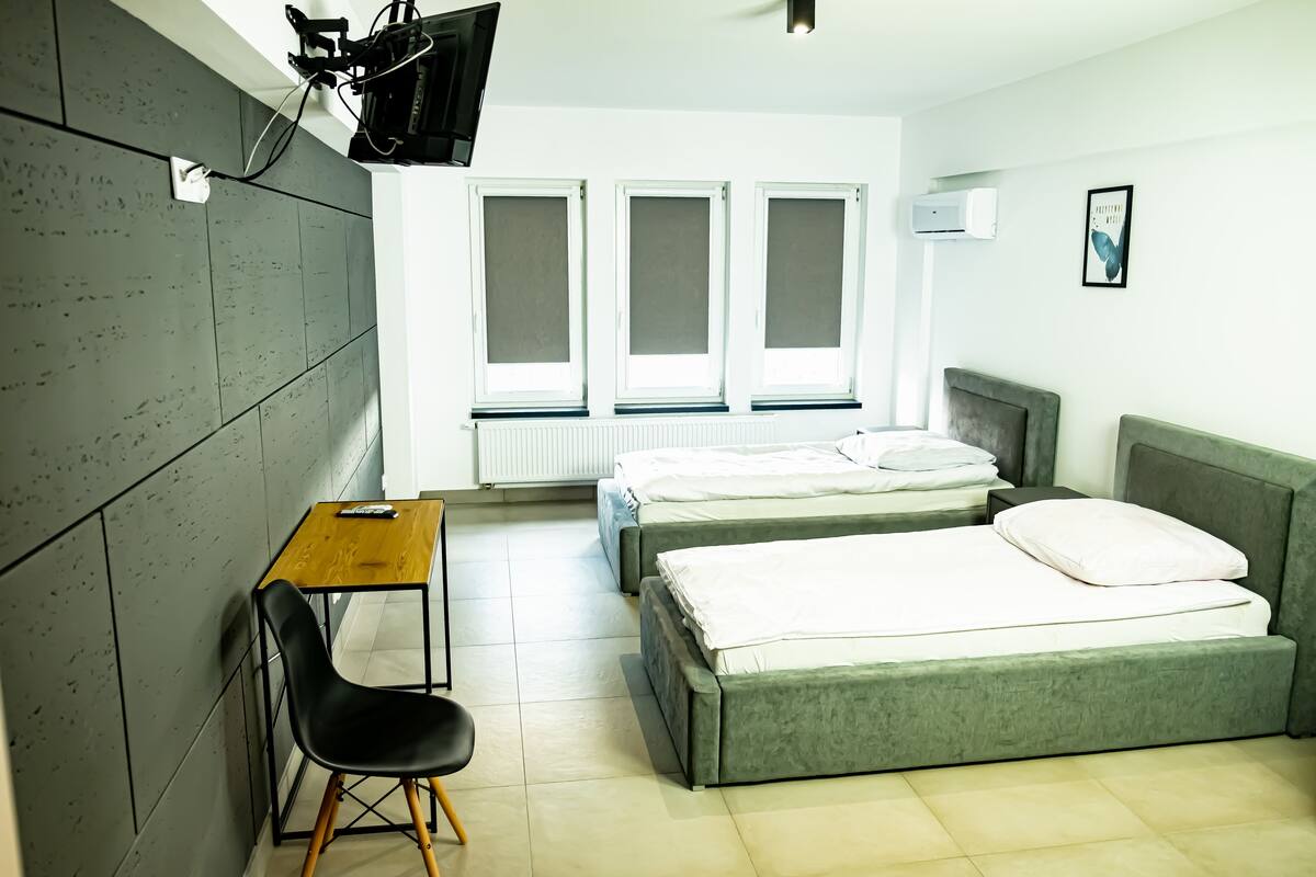Iron/ironing board (on request), WiFi (free), bed sheets