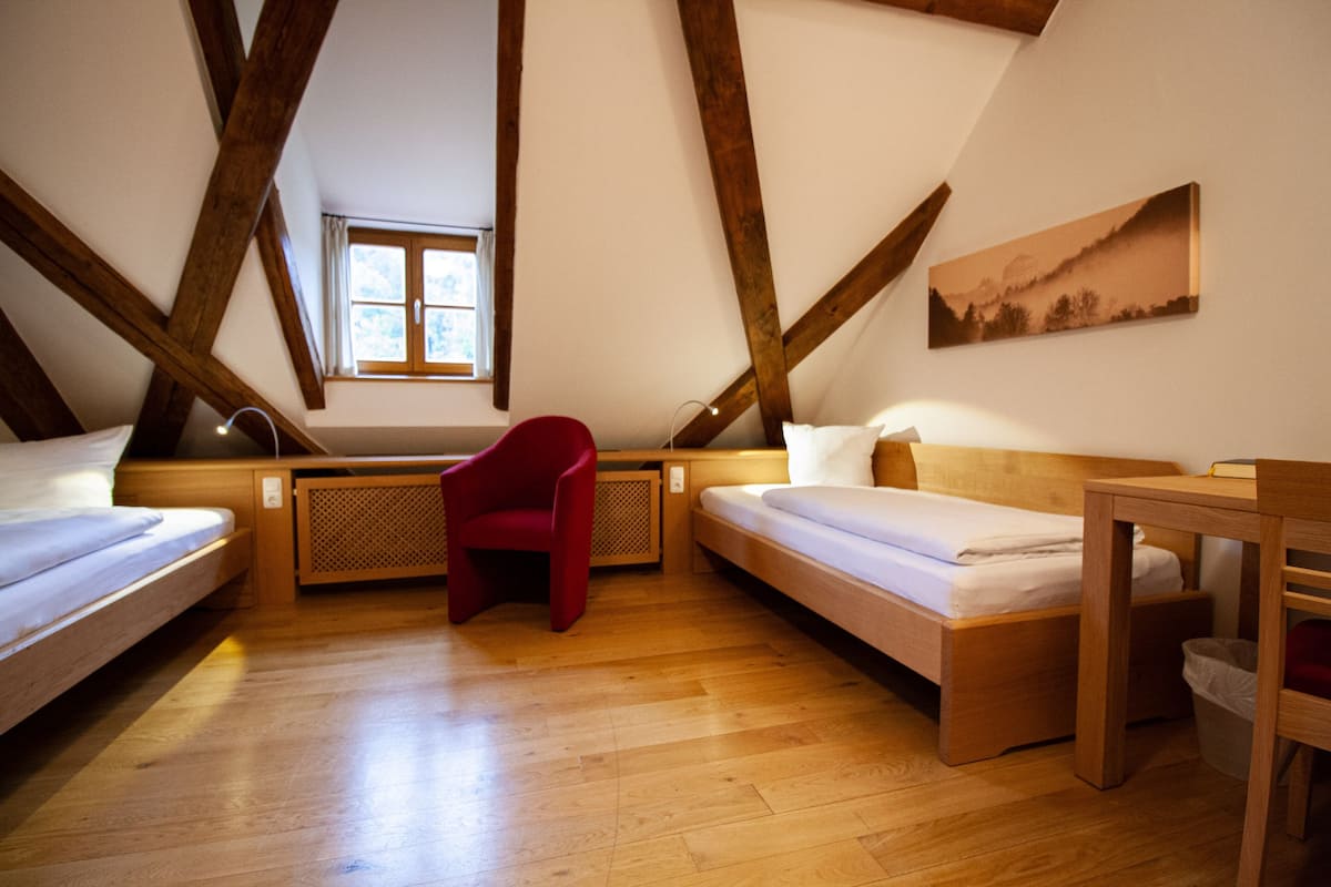 Standaard Twin kamer | Hypoallergeen beddengoed, een bureau, gratis wifi, beddengoed